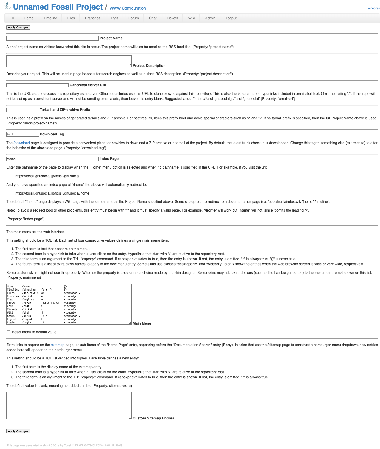 Fossil.gnusocial.jp fossil gnusocial setup config.png