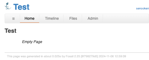 Fossil.gnusocial.jp fossil test home empty-page.png